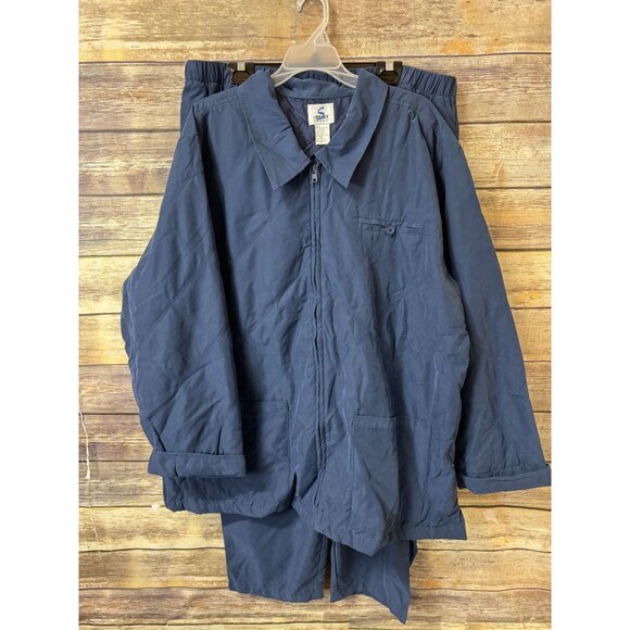 Sport Savvy Quilted Barn Jacket Pants‎ Set 2X Blue Comfy Outerwear - Picture 1 of 7